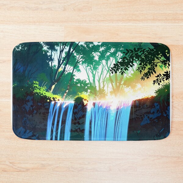 Item preview, waterfall in the green forest or green jungle 4 designed and sold by AA-designstore.