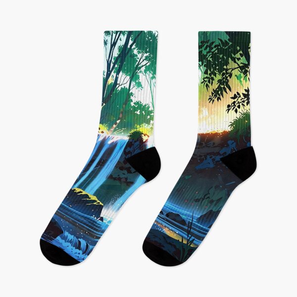 Item preview, waterfall in the green forest or green jungle 4 designed and sold by AA-designstore.