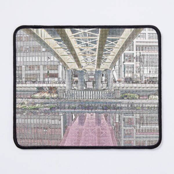 Item preview, Canary Wharf, Middle Dock, DLR bridge designed and sold by CharlottePlaceArt.