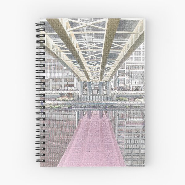 Item preview, Canary Wharf, Middle Dock, puente DLR designed and sold by CharlottePlaceArt.