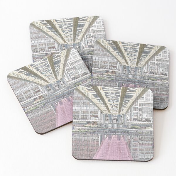 Item preview, Canary Wharf, Middle Dock, DLR bridge designed and sold by CharlottePlaceArt.