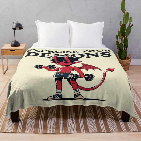 Item preview, Exercise Your Demons Funny Retro Vintage designed and sold by TomFrontierArt.