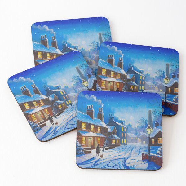 Item preview, Victorian Winter Night: A Snowy Village Scene designed and sold by GORDON BRUCE ART.
