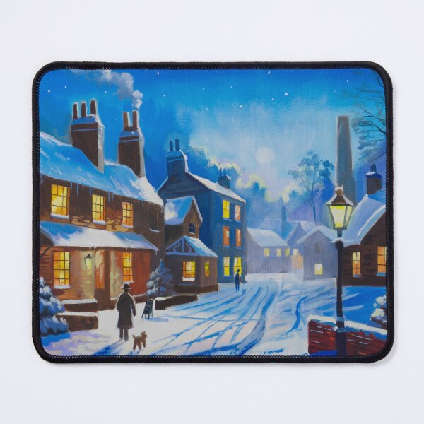Item preview, Victorian Winter Night: A Snowy Village Scene designed and sold by GORDON BRUCE ART.