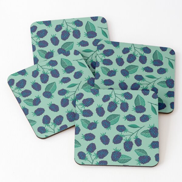 Item preview, Blackberries on mint designed and sold by HeleenvThillart.