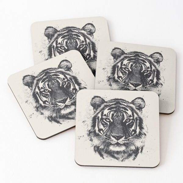 Item preview, Monochrome Tiger Face designed and sold by KootenayDesigns.
