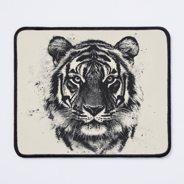 Item preview, Monochrome Tiger Face designed and sold by KootenayDesigns.