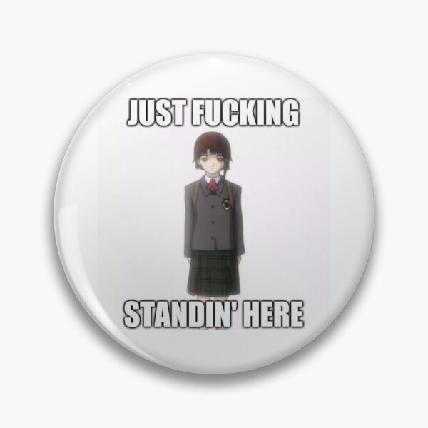 Item preview, Lain standing meme designed and sold by MerikuroCreates.