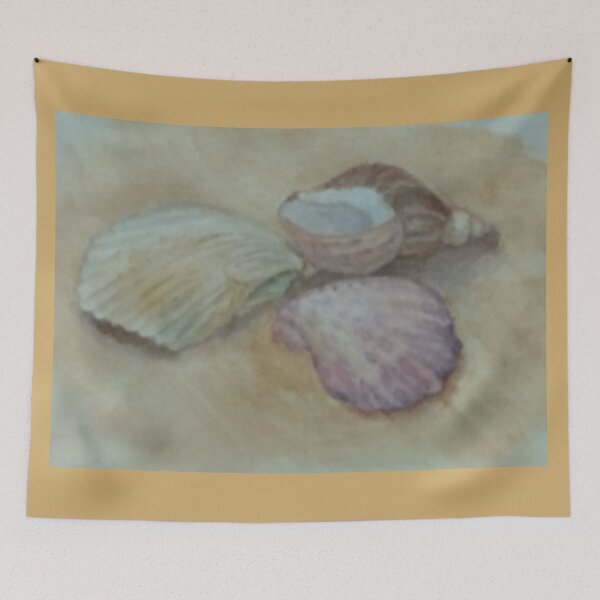 Item preview, Three shells on the sand designed and sold by nastjam2024.