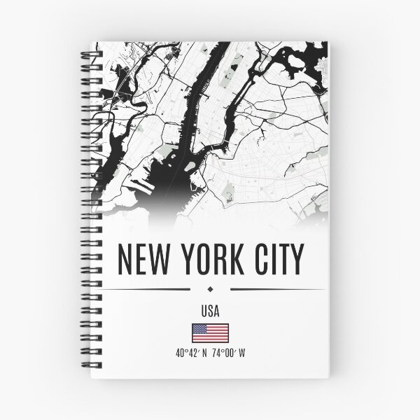 Item preview, Black and White New York City Map Art | American Flag with NYC Coordinates Wall Decor designed and sold by Psycho-Crazy.