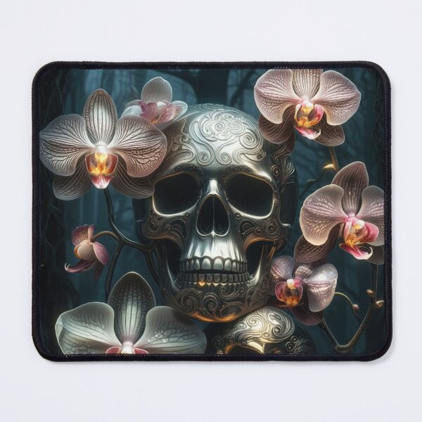 Item preview, Ornate Skull and Orchids designed and sold by Tony Anastasi.
