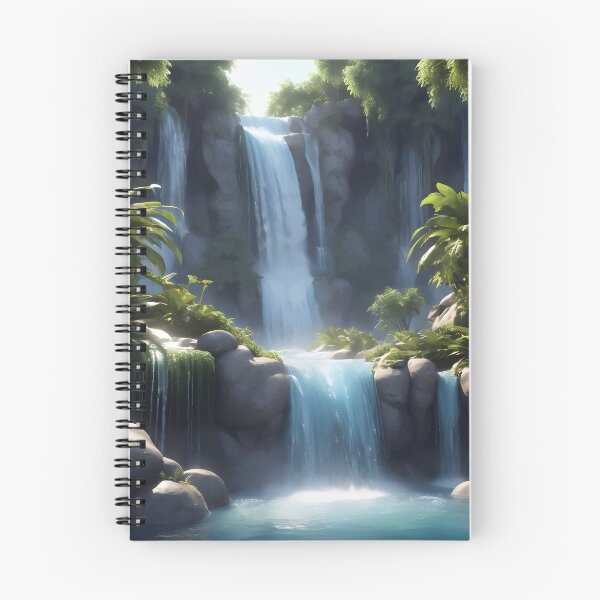 Item preview, waterfall in the green forest or green jungle 4 designed and sold by AA-designstore.