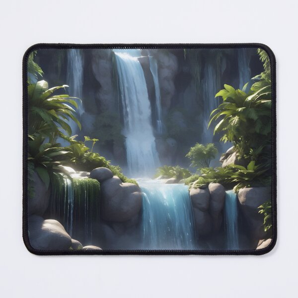 Item preview, waterfall in the green forest or green jungle 4 designed and sold by AA-designstore.