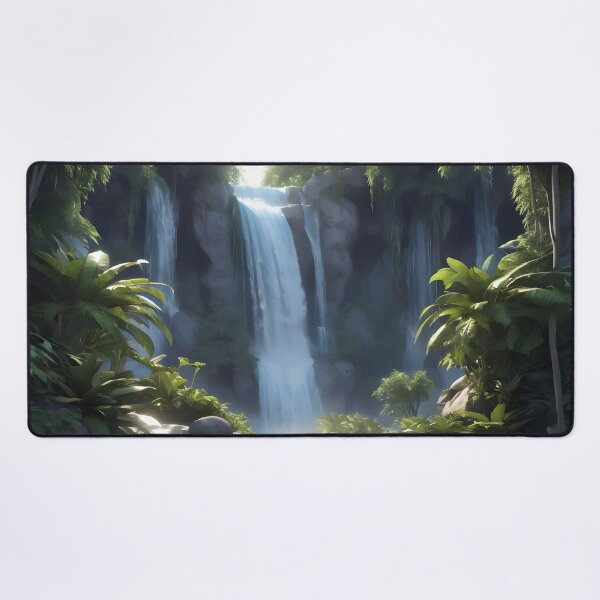 Item preview, waterfall in the green forest or green jungle 4 designed and sold by AA-designstore.
