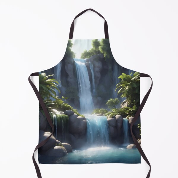 Item preview, waterfall in the green forest or green jungle 4 designed and sold by AA-designstore.