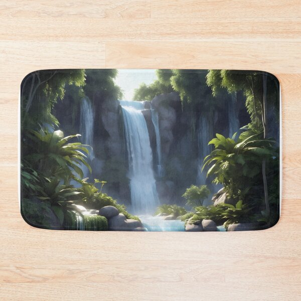 Item preview, waterfall in the green forest or green jungle 4 designed and sold by AA-designstore.