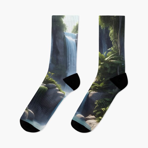 Item preview, waterfall in the green forest or green jungle 4 designed and sold by AA-designstore.