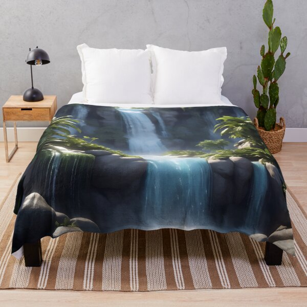 Item preview, waterfall in the green forest or green jungle 4 designed and sold by AA-designstore.