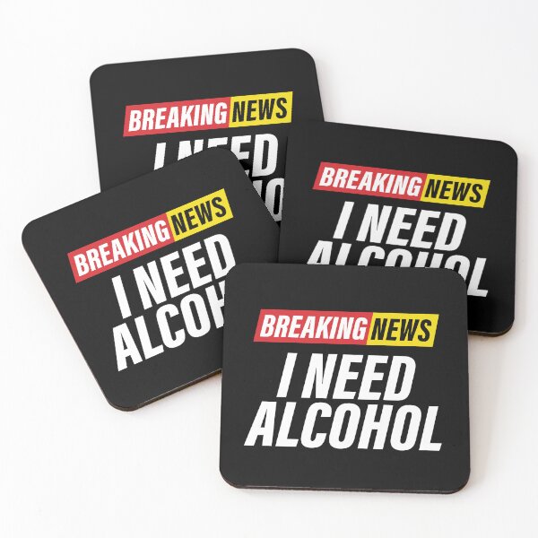 Item preview, Breaking News - I Need Alcohol - Funny News Headline designed and sold by Bleak Shirt.