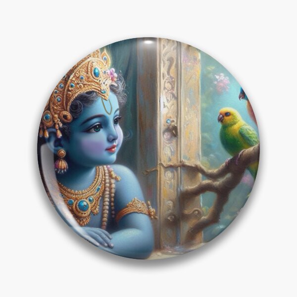 Item preview, Krishna with Parrot designed and sold by AngeliqueArt.