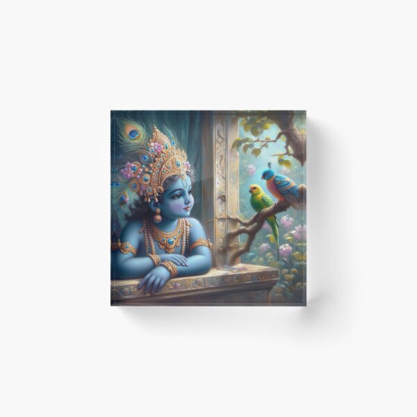 Item preview, Krishna with Parrot designed and sold by AngeliqueArt.