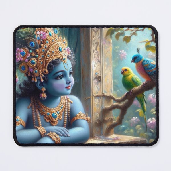 Item preview, Krishna with Parrot designed and sold by AngeliqueArt.