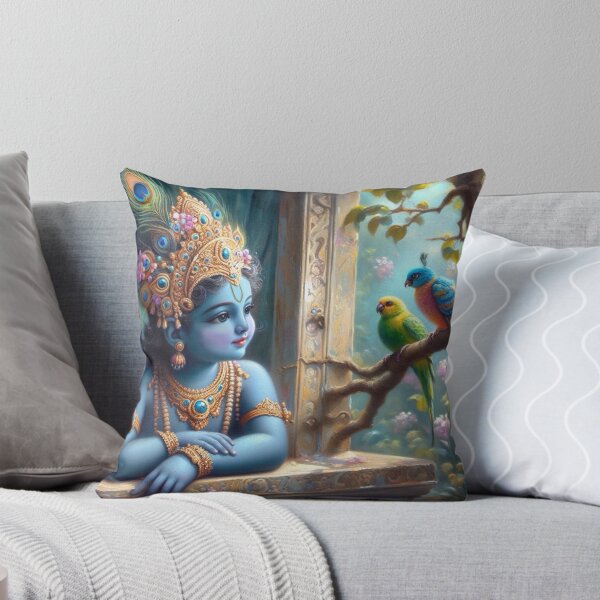 Item preview, Krishna with Parrot designed and sold by AngeliqueArt.