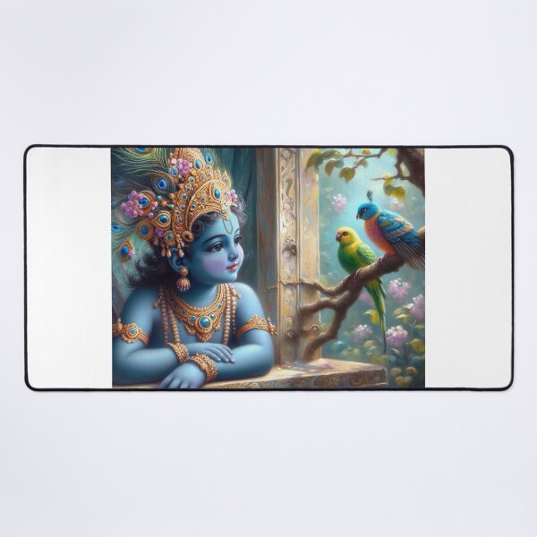 Item preview, Krishna with Parrot designed and sold by AngeliqueArt.