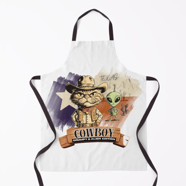 Item preview, Texas Cowboy Cat & Alien - Funny Texas Cowboy & cat lover gift designed and sold by MaFleiva.