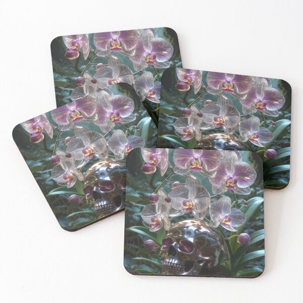 Item preview, Ornate Skull and Orchids designed and sold by Tony Anastasi.