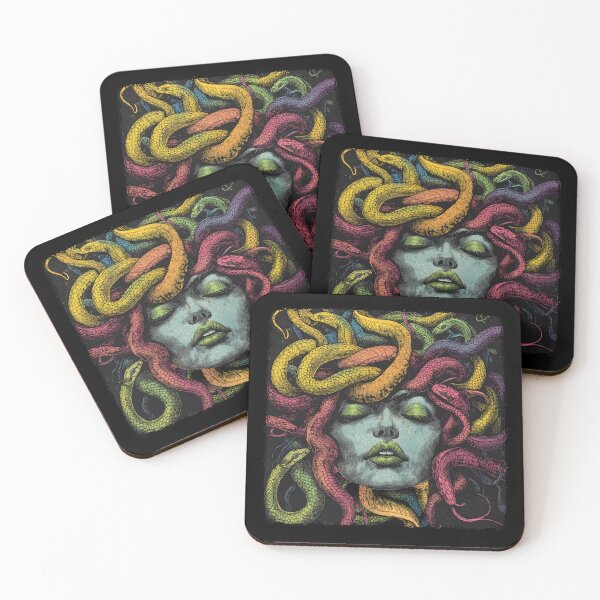 Item preview, Medusa's Gaze - Vibrant Mythical Snake Goddess designed and sold by trendyzcom.