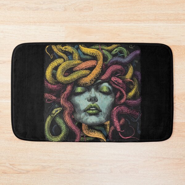 Item preview, Medusa's Gaze - Vibrant Mythical Snake Goddess designed and sold by trendyzcom.