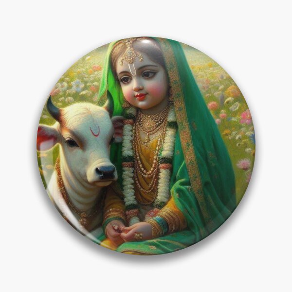 Item preview, Radharani with cow designed and sold by AngeliqueArt.