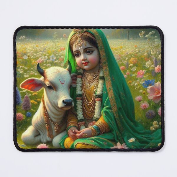 Item preview, Radharani with cow designed and sold by AngeliqueArt.