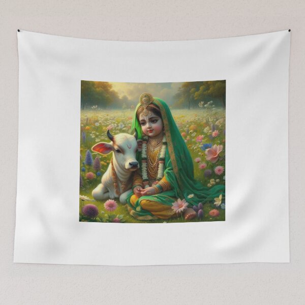 Item preview, Radharani with cow designed and sold by AngeliqueArt.
