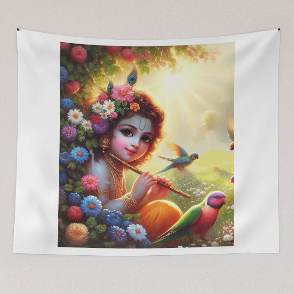 Item preview, Krishna garden designed and sold by AngeliqueArt.