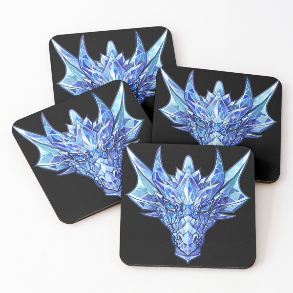 Item preview, Cool Blue Crystal Sapphire Fantasy Geometric Dragon Shapes designed and sold by Leonardo Palumbo.