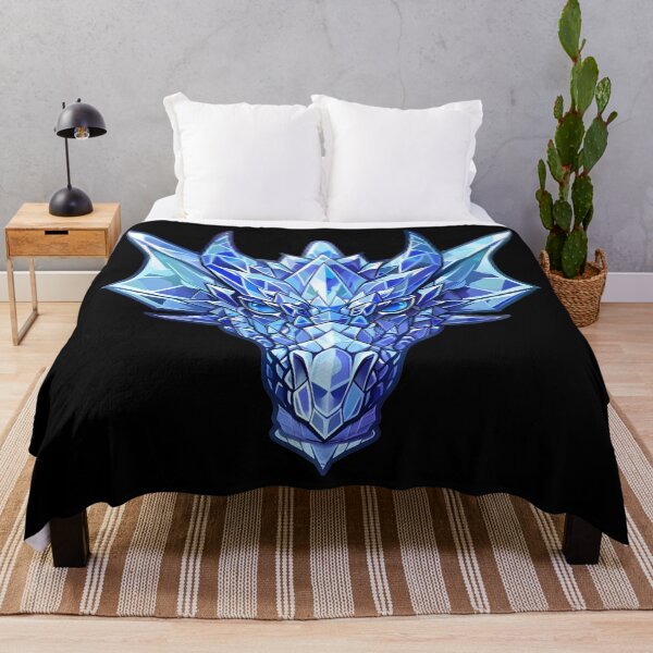 Item preview, Cool Blue Crystal Sapphire Fantasy Geometric Dragon Shapes designed and sold by Leonardo Palumbo.