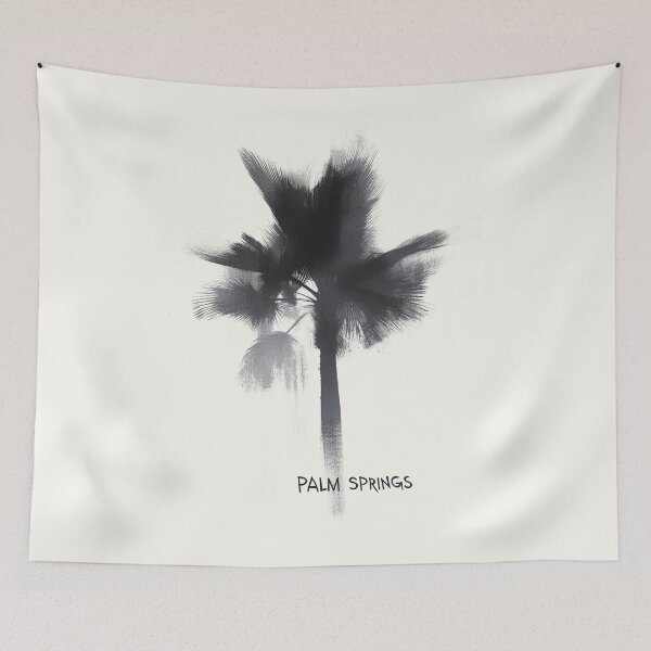 Item preview, Modern Palm Springs Black and White Palm Tree Art designed and sold by Retro Travel Design.