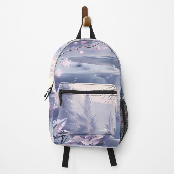 Item preview, Mountains and river covered with snow. Winter landscape. Pastel colors. designed and sold by MagelliShop.