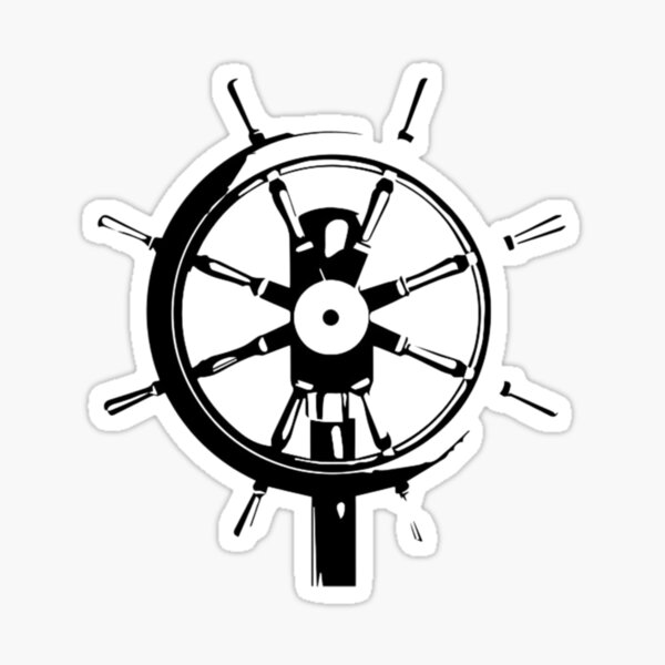 Item preview, Classic Ship's Wheel Illustration  designed and sold by Over & Out Designs .