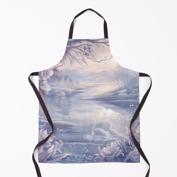 Item preview, Mountains and river covered with snow. Winter landscape. Pastel colors. designed and sold by MagelliShop.
