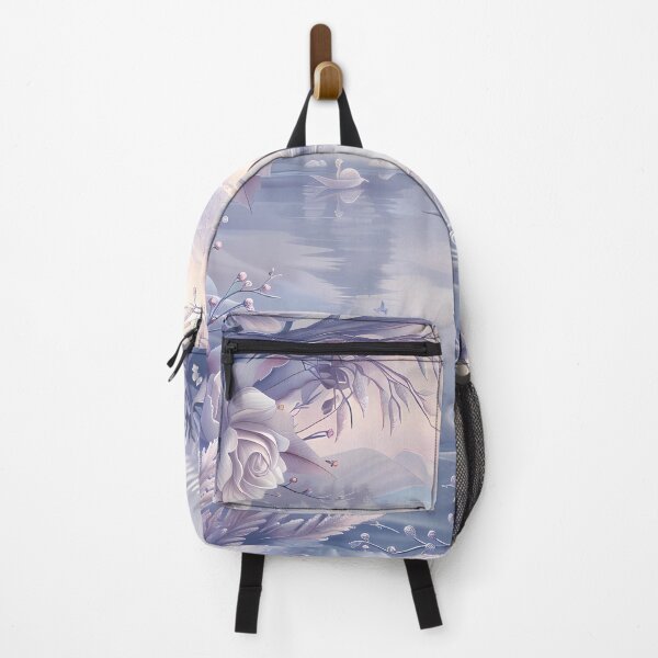 Item preview, Mountains and river covered with snow. Winter landscape. Pastel colors. designed and sold by MagelliShop.