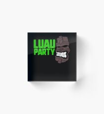 Luau Party Hawaii Hawaiian Gift Acrylic Block