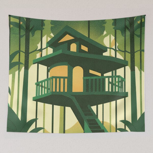 Item preview, Treehouse Dream | Whimsical Nature Art | Cozy Treehouse Illustration designed and sold by Epic--Art.