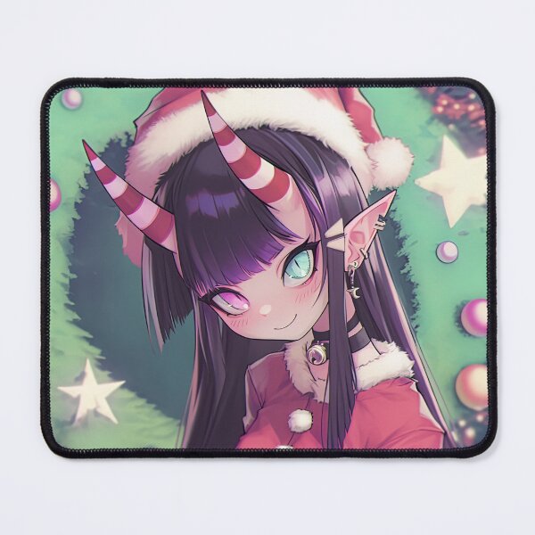 Item preview, Festive Wreath Demon Anime Girl designed and sold by bubblegoth.