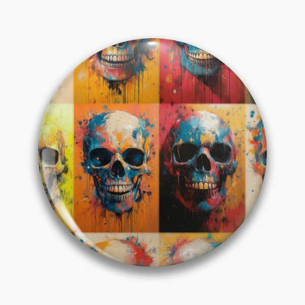 Item preview, painted skull, abstract image, cimbart, vintage paint designed and sold by Cimbart.