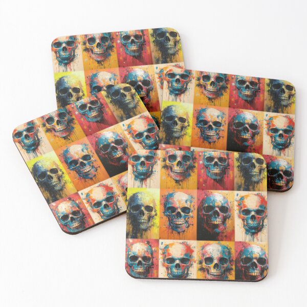 Item preview, painted skull, abstract image, cimbart, vintage paint designed and sold by Cimbart.