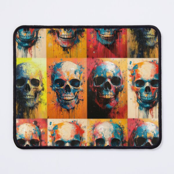 Item preview, painted skull, abstract image, cimbart, vintage paint designed and sold by Cimbart.