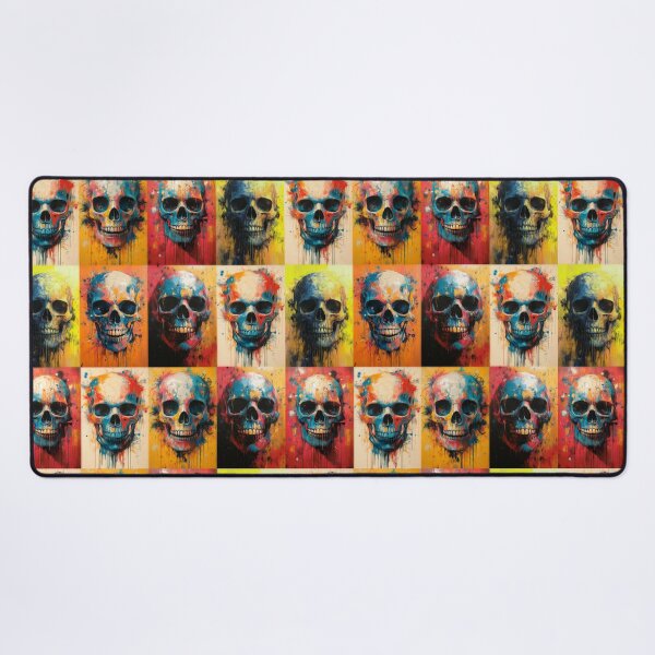 Item preview, painted skull, abstract image, cimbart, vintage paint designed and sold by Cimbart.